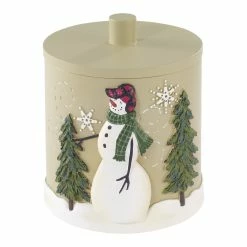 New 🧨 Bathroom Jars Avanti Snowmen Gathering Jar 🔥