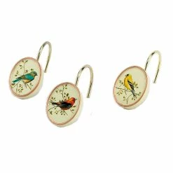 Budget ❤️ Avanti Gilded Birds Shower Curtain Hooks 🔥