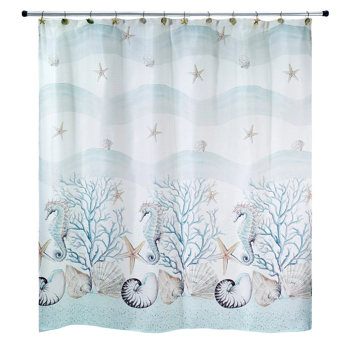 Buy 🥰 Shower Curtains Avanti Coastal Terrazzo Shower Curtain 🎁 3 Buy 🥰 Shower Curtains Avanti Coastal Terrazzo Shower Curtain 🎁