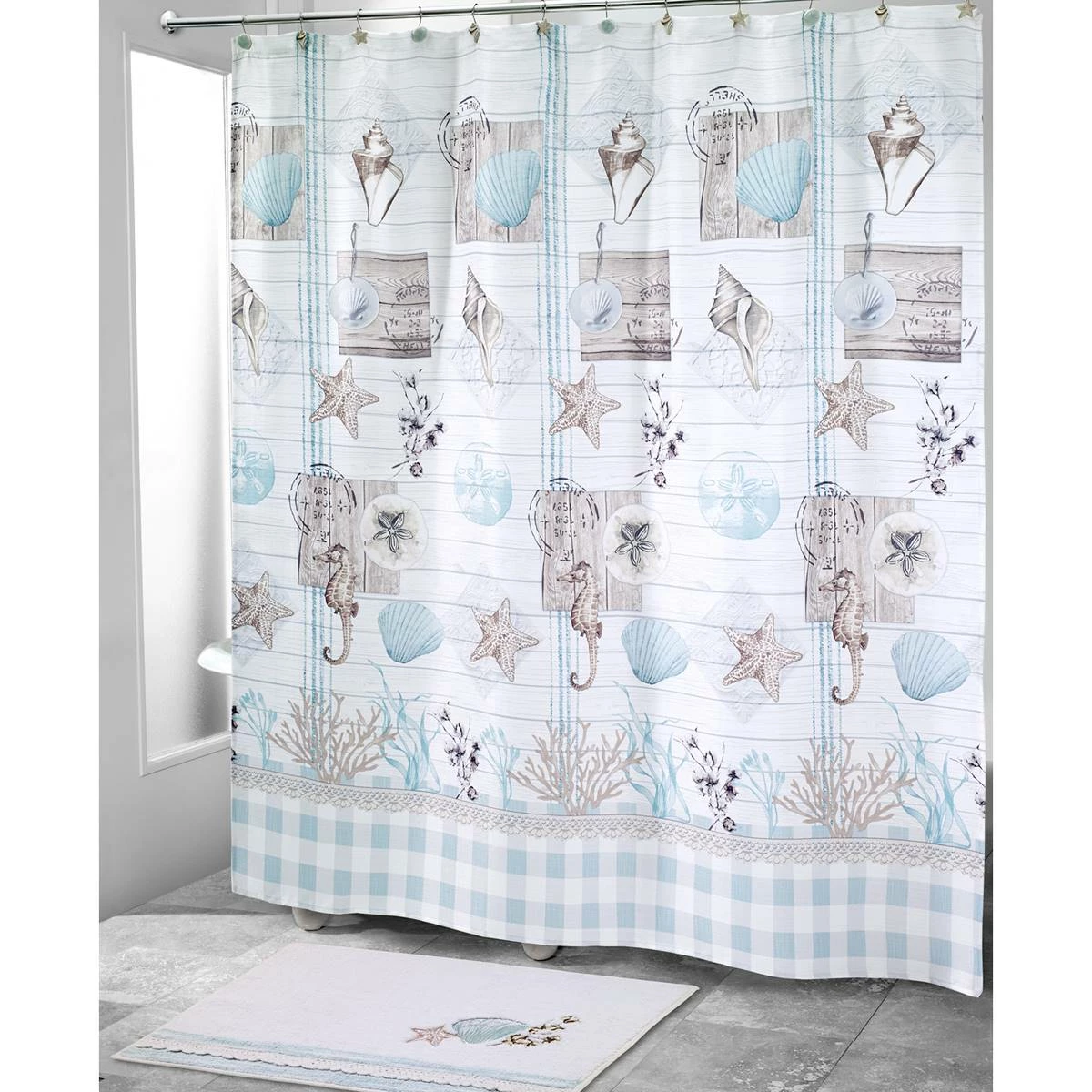 Best Pirce ๐ฅฐ Shower Curtains Avanti Farmhouse Shell Shower Curtain ๐ 3 Best Pirce ๐ฅฐ Shower Curtains Avanti Farmhouse Shell Shower Curtain ๐