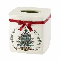 Promo 🎉 Tissue Box Holders Avanti Spode 🎁 Christmas Tree Red Bow Tissue Cover 😍